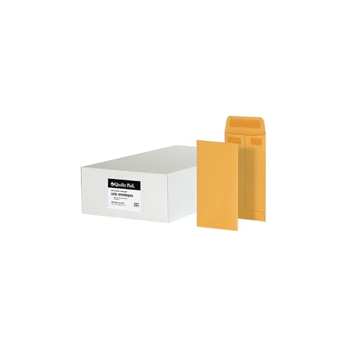 Quality Park #7 Coin and Small Parts Envelopes, Self Seal, for Home, Office, Garden, 24 lb Brown Kraft, 3-1/2 x 6-1/2 Inches, 500/Box (QUA50765)