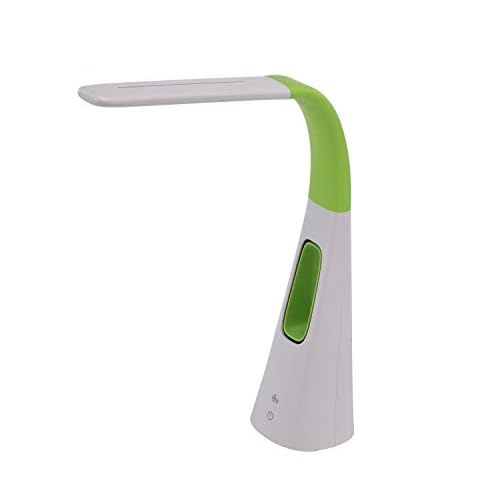 VLED1603LM Desk Lamp with Bladeless Fan, Dimmable, Adjustable Neck, Lime Green