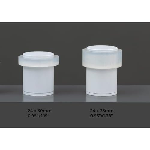 EVI Door Stops |White Stainless Steel Door Stopper - Screw Fastening - Rubber Protector - 0.94 x 1.38 Inch Door Stop