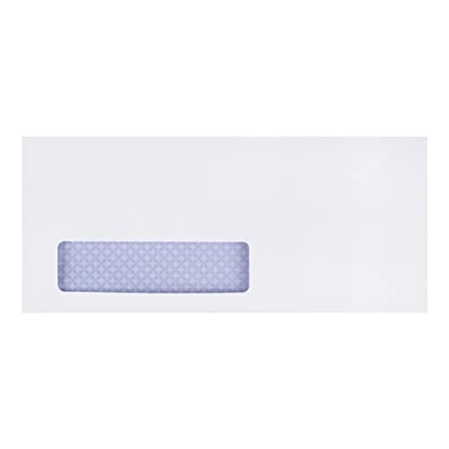 Quality Park Window Security Envelope, Reveal-N-Seal, White, 4.125 x 9.5, 500 per Box, (67418)