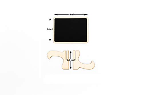 Small 10 Pack Mini Chalkboards Signs with Easel Stand for Weddings Parties and Events