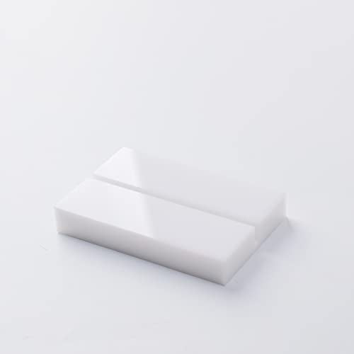 UNIQOOO 3" White Acrylic Stand | 20 Pack 3mm Slot Wedding Sign Holders, Perfect for Wedding, Table Number, Exhibition, Office, Restaurant, Business
