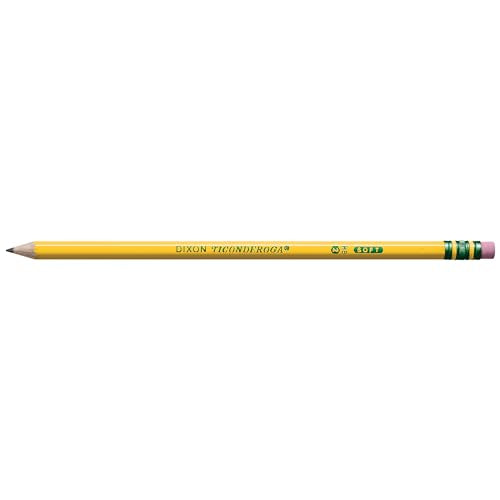 Ticonderoga Pre-Sharpened Wood-Cased #2 Pencils with Eraser - Pack of 12