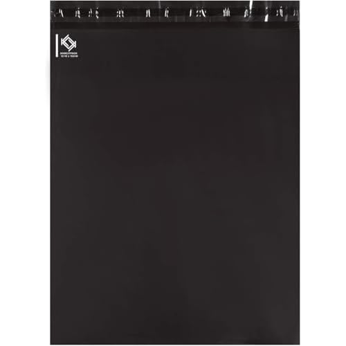 KKBESTPACK 100 Pcs 12x15.5 Poly Mailer Envelopes Shipping Bags Self Adhesive Waterproof Bags (Black), 12 x 15.5