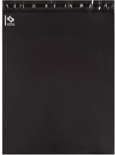 KKBESTPACK Black Poly Mailers 12x15.5 Inch Shipping Bags - 100 Pcs