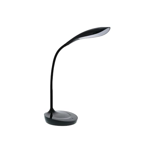 Bostitch Office KT-VLED1502-BLK Gooseneck LED Desk Lamp with USB Charging Port, Dimmable, Black