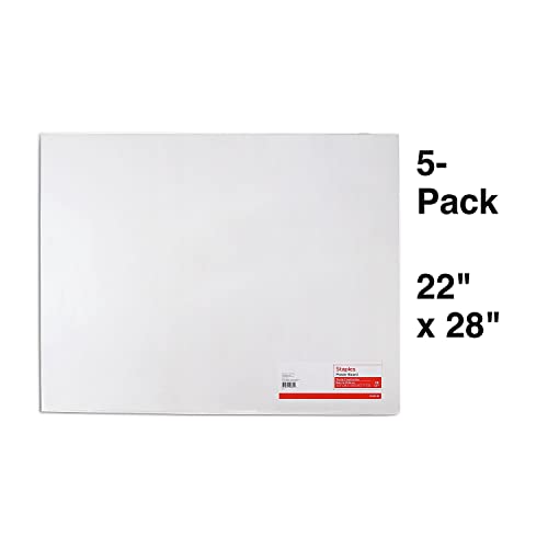 Staples Poster Board 22x28 Inch White 10 Pack for School Signs & Projects
