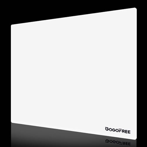Glass Mousepad with Hard Surface for Gaming, Ultra Smooth Mouse Mat, Water-Resistant Large Mouse Pad Precision Speed Control for Esport Games/Office, White XL(15.7¡¯¡¯¡¿19.6¡¯¡¯)