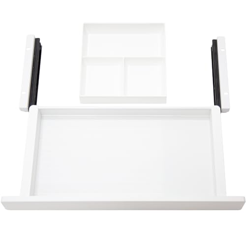 Under Desk Storage Drawer, 15.5Inch Shallow Under Desk Drawer Organizer