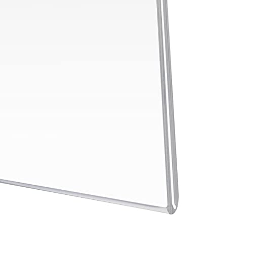 PecMuikee Acrylic Sign Holder 8.5x11, Wall Mount Acrylic Sign Holder and Plastic Paper Display Ad Frame bonus with 3M Tape and Mounting Screws for Restaurants, Office, Market, Library, Store, 12 Pcs