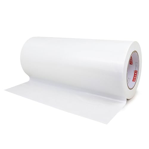 12 Inch Wide Duct Tape, Industrial Grade 30Yards (90 ft) Wide Tape Duct, 9 Mil Heavy-Duty, Waterproof, Strong, Flexible, No Residue, for Crafts & Home Improvement (White, 12'' x 90ft)