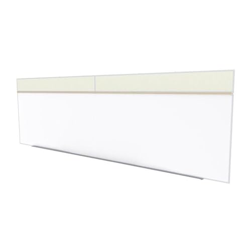 Ghent Ivory Modular Magnetic Whiteboard & Bulletin Board Combo 5x16 ft