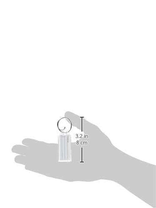 Lucky Line Key Tag with Tang Easy Key Ring, Clear, Box of 100 (1230010)