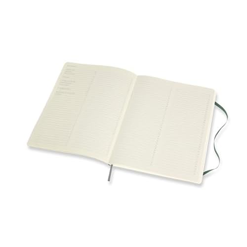 Moleskine PRO Notebook, Soft Cover, XL (7.5" x 9.5") Professional Project Planning, Forest Green, 192 Pages
