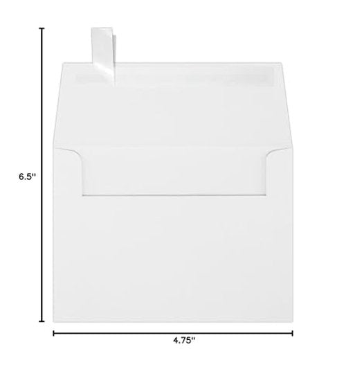 LUXPaper A6 Invitation Envelopes | Peel & Press | 4 3/4" x 6 1/2" | White | 80lb. Text | 500 Qty