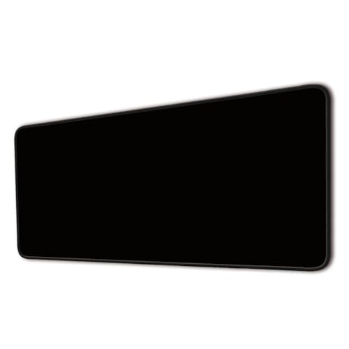Large Black Mouse Pad 24x12 inch Non-Slip Desk Mat with stitched edges