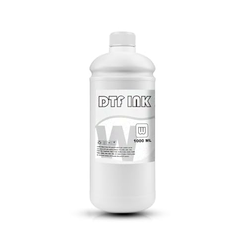 MEZOO DTF White Ink 1000ml Premium DTF Ink for Film Heat Transfer Printing Compatible for DTF Printers with Printhead L1800 L805 XP15000 R1390 4720 I3200 XP600 DX7 DX5 5113