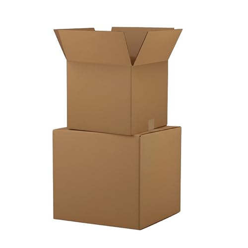 12x12x12 Inch Corrugated Cardboard Boxes - 25-Pack, Heavy Duty Packing & Shipping