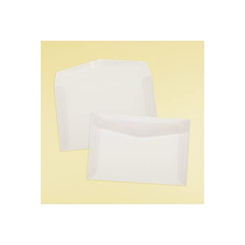JAM Paper 6 x 9 Translucent Vellum Envelopes - Clear, 50 Pack
