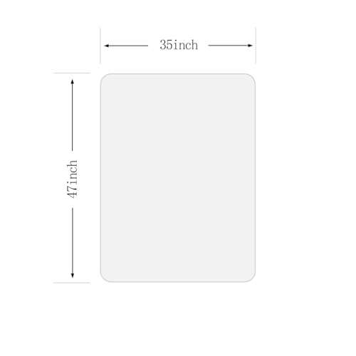 [Upgraded Version] Crystal Clear 1/5" Thick 47" x 35" Heavy Duty Hard Chair Mat, Can be Used on Carpet or Hard Floor