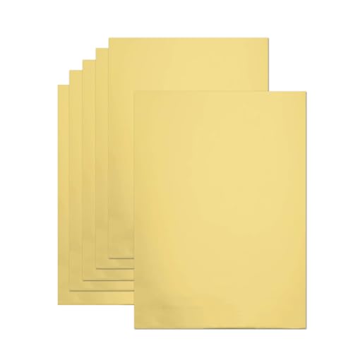 20 Sheets Gold Metallic Cardstock Paper 8.5 x 11in,250GSM Mirror Finish Surface Foil Board Perfect for Crafting, Invitations & Decorations (Gold)