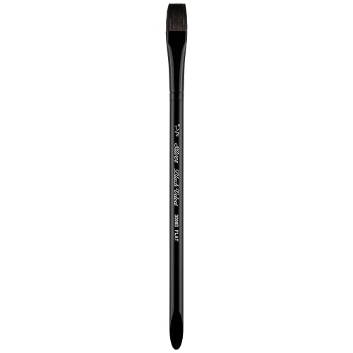 Silver Brush Limited 3008S-1/2 Black Velvet Square Wash Paintbrush for Watercolor, Gouache, Inks, & Dyes, Size 1/2 Inch, Short Handle