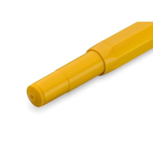 Kaweco COLLECTION Fountain Pen Honey I Premium Fountain Pen with Steel Nib for Ink Cartridges in Yellow I Exclusive Pen 13 cm I Nib: F (Fine)