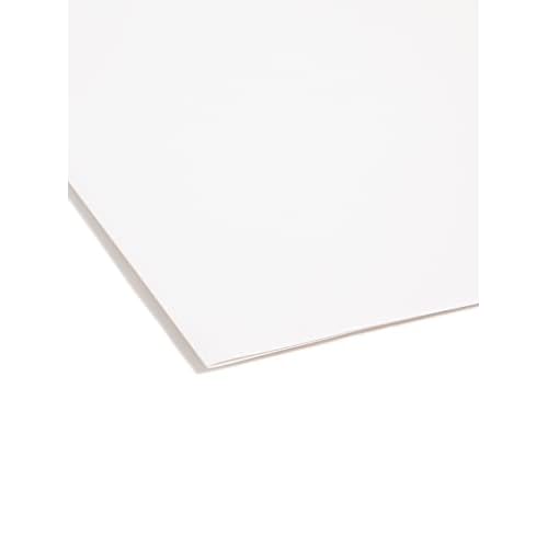 Smead FasTab Hanging File Folder, Straight-Cut Built-in Tab, Letter Size, White, 20 per Box, (64102)