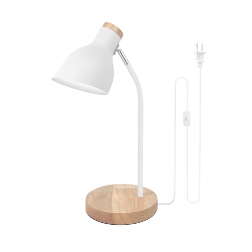 Himmel Desk Lamp, Adjustable Metal Table Lamp, Children's Table Lamp for Bedroom, Living Room, E27 Socket Reading Next to Lamp (White)