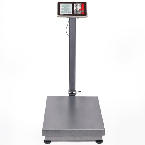 XtremepowerUS 600LB Weight Computing Postal Scale Digital Floor Large Platform Warehouse Shipping LB Price Calculator Foldable