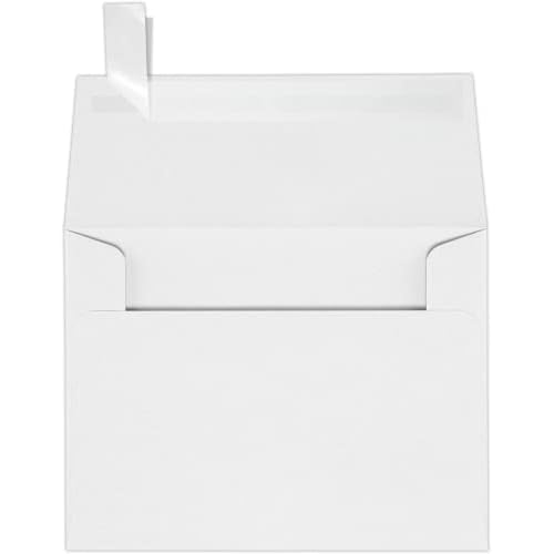 LUXPaper A2 Invitation Envelopes | Peel & Press | 4 3/8" x 5 3/4" | White | 80lb. Text | 500 Qty