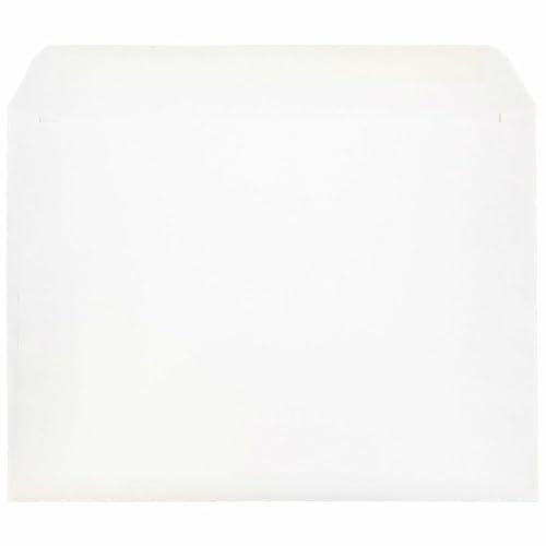 LUXPaper 9 x 12 Booklet Envelopes 50 Pack Bright White 28lb Text