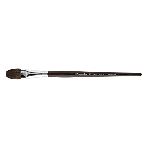 Escoda Ultimo Series 1524 Artist Watercolor and Acrylic Paint Brush, Synthetic Squirrel, Flat Wash, Size 1/2 inch