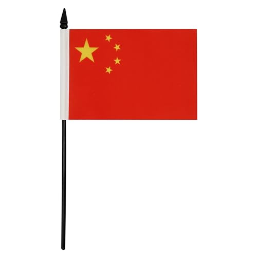 AZ FLAG China Table Flag 4x6 in 15x10 cm Polyester with Plastic Base - Interior Decoration