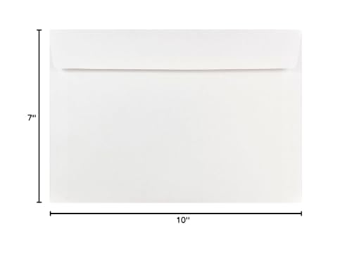 JAM PAPER 7 x 10 Booklet Commercial Envelopes - White - Bulk 250/Box
