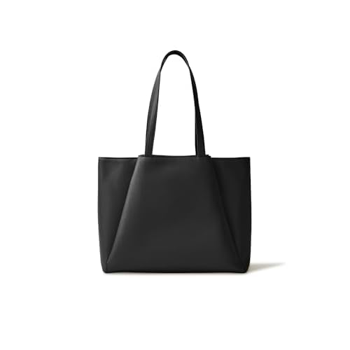 Work Tote Bags for Women 15.6 Inch - Laptop Tote Bag with Zip Compartments - Large PU Leather Office Purse Computer Briefcase