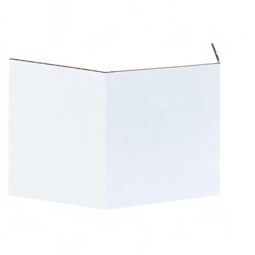 Aviditi Corrugated Cardboard Bin Dividers, 4", White, Case of 100, For Warehouse, Garage and Home Organization