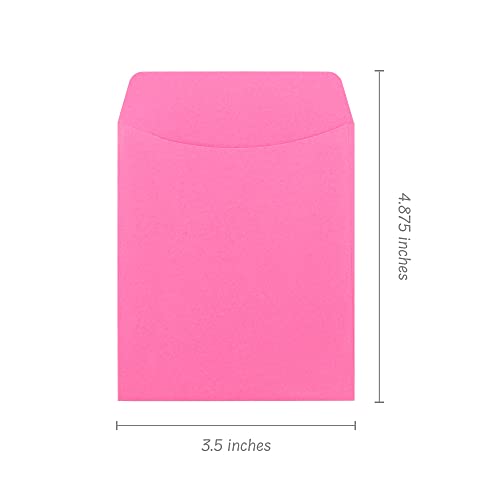 Hygloss 30 Library Card Pockets Assorted Colors 3.5x5 Inch Classroom Envelopes