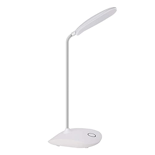 DEEPLITE White Battery-Powered LED Desk Lamp, Cordless & Dimmable, Portable Table Light for Study & Home Office - 1 Pack