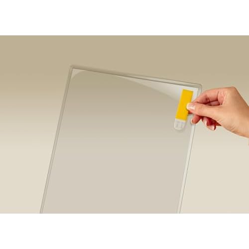 Display Pocket, Removable Interlocking Fasteners, Plastic, 8-1/2 x 11, Clear, Sold as 1 Each, 6PACK , Total 6 Each