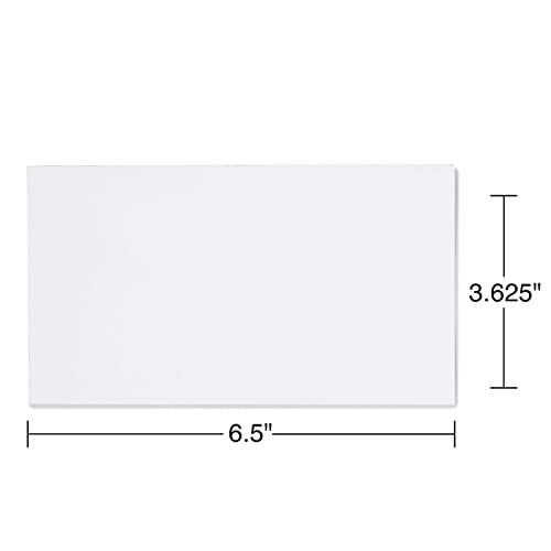 Staples #6 White Business Envelopes V-Flap Gummed Pack of 500, Style D