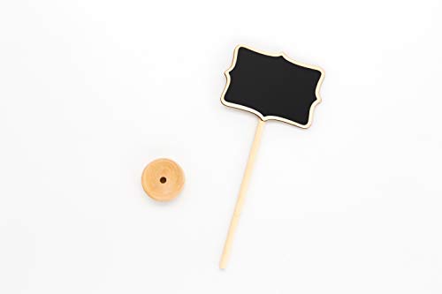 15 Pack Wooden Mini Chalkboard Signs for Weddings & Events