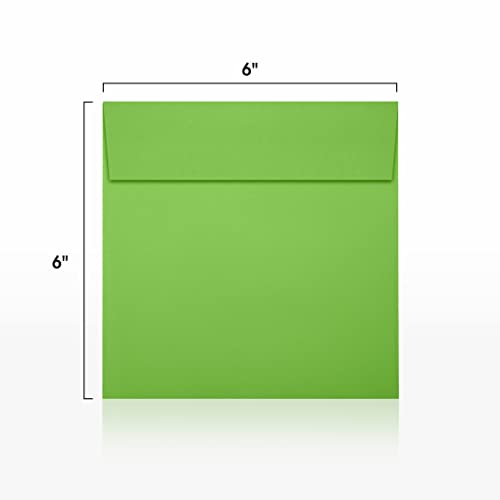 LUXPaper Square Invitation Envelopes | Peel & Press | 6" x 6" | Limelight Green | 80lb. Text | 250 Qty