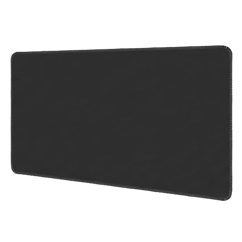 Large Tabletop Game Playmat, Water and Stain Resistant Non-Slip Desk Mat, Mahjong and Card Game MAT with Thick Stitched Edge, Cushioned Rubber Base (140 * 70cm*2mm) Black