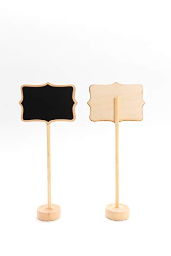 15 Pack Wooden Mini Chalkboard Signs for Weddings & Events