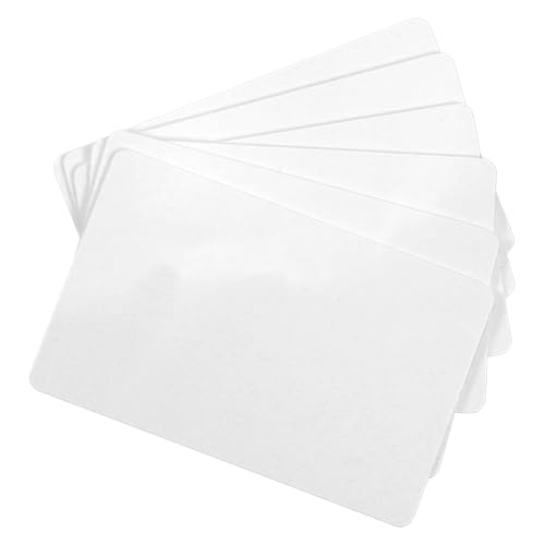 CR80 30 mil Blank PVC ID Cards, 200 Pack for Photo ID Printers (Double-Sided, No Chip)