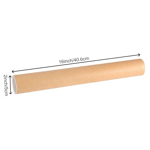 HOIGON18 Pack 2 x 16 Inch Mailing Shipping Tubes with Caps, Thick Mail Tubes Cardboard Mailing Tube for Packing,Shipping, Artwork, Crafts, Storage of Poster
