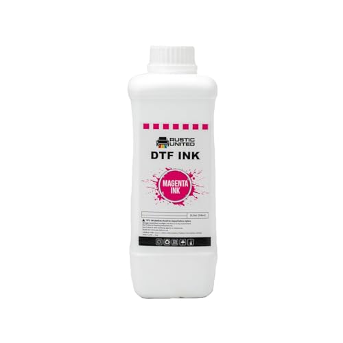 Premium DTF Ink, 1LT/ 34oz Heat Transfer Printing Direct to Film Refill for All DTF Printers Epson ET-8550, L1800, L800, R2400, P400, P800, XP15000, R1390, I3200 (Magenta)