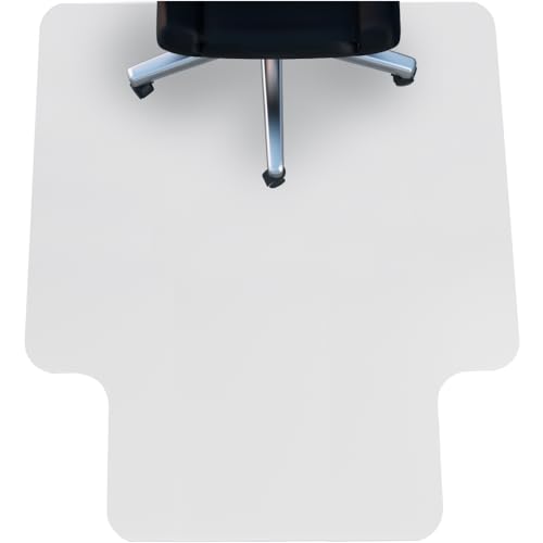 NINJA Easy Glide Office Chair Mat for Hardwood Floors, Strong Slip Resistant Under Desk Hard Wood Floor Protector, Stay in Place Plastic Computer Mats for Rolling Work Chairs, 29x47 Inch, Clear Lip