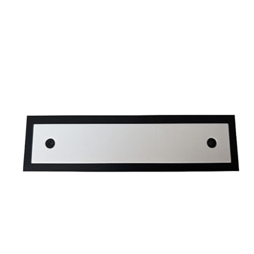 8 x 2 Wall or Door Nameplate Holder with Clear Plastic Insert - Pack of 10 (Black)